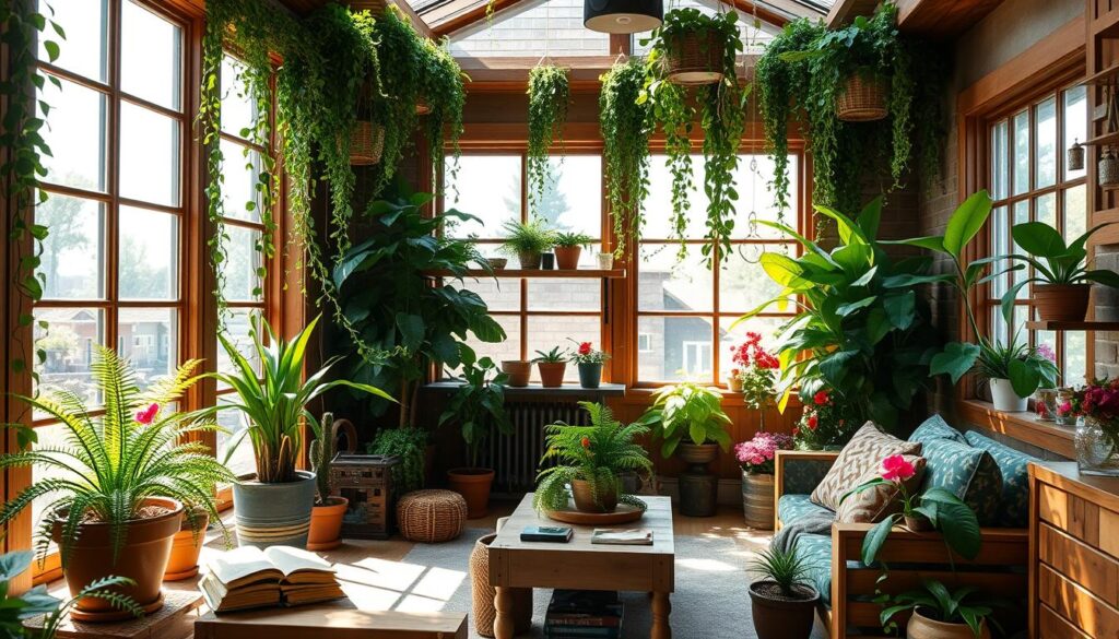 Minecraft home decor with plants