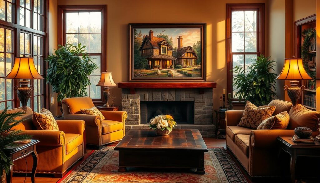 Thomas Kinkade home interior pictures in living room