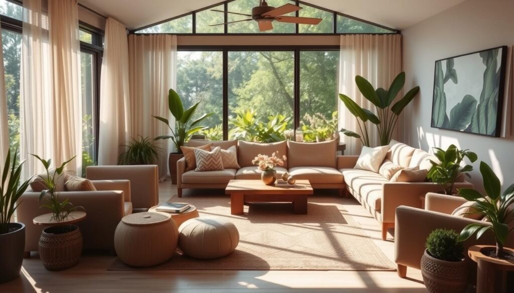 outdoor-inspired living room design