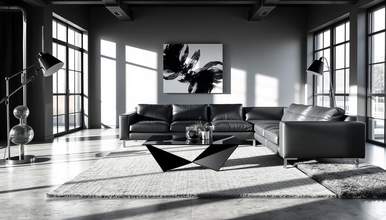 black and white home interior design