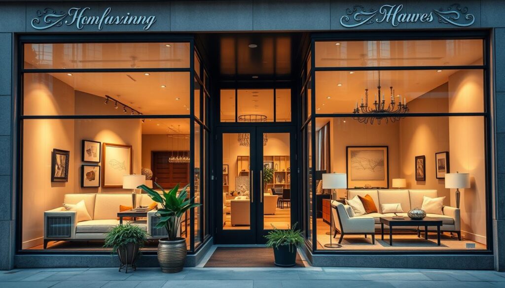 luxury home furniture storefront
